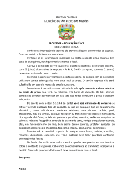 SELETIVO 001/2014 MUNIC&Iacute;PIO DE S&Atilde;O PEDRO