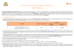 Edital de Convoca&ccedil;&atilde;o para as Provas Objetivas