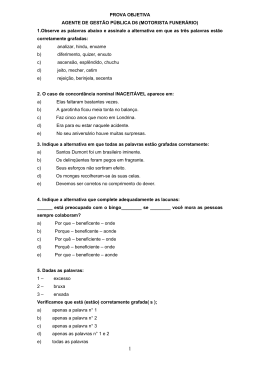 PROVA OBJETIVA AGENTE DE GEST&Atilde;O P&Uacute;BLICA D6