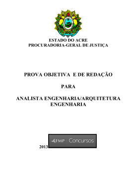 PROVA OBJETIVA E DE REDA&Ccedil;&Atilde;O PARA