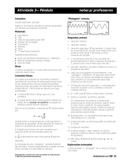 Atividade 3&mdash;P&ecirc;ndulo notas p/ professores