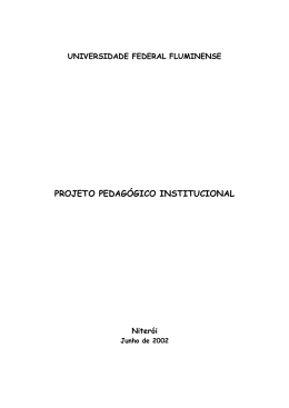 Projeto Pedag&oacute;gico Institucional da UFF (PPI/UFF)