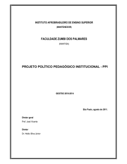 Projeto político pedagógico institucional - PPI