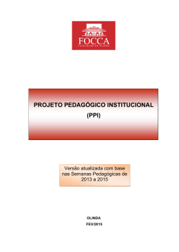 PROJETO PEDAG&Oacute;GICO INSTITUCIONAL (PPI)