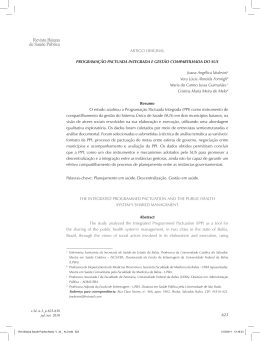 Programa&ccedil;&atilde;o pactuada integrada e gest&atilde;o compartilhada do SUS