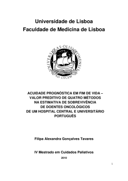 Universidade de Lisboa Faculdade de Medicina de Lisboa