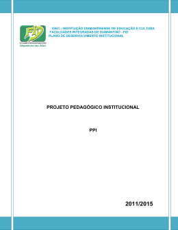 ppi - projeto pedagógico institucional