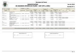 MODIFICAÇÃES S GRANDES OPÇÃES DO PLANO