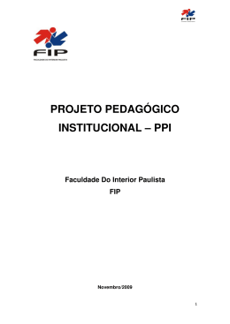projeto pedag&oacute;gico institucional &ndash; ppi