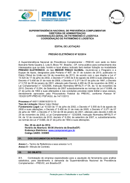 Pregão Eletrônico nº 02/2014 - Ministério da Previdência Social