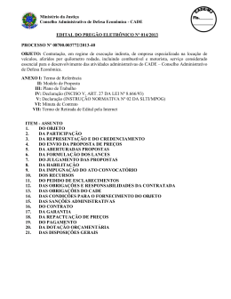 EDITAL DO PREG&Atilde;O ELETR&Ocirc;NICO N&ordm; 014/2013