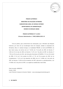 Edital para Preg&atilde;o Eletr&ocirc;nico, Servi&ccedil;os Cont&iacute;nuos com dedica&ccedil;&atilde;o