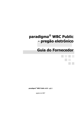 Pregão Eletrônico - Guia do fornecedor