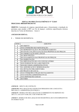 EDITAL DO PREG&Atilde;O ELETR&Ocirc;NICO N&ordm; 72/2015 PROCESSO