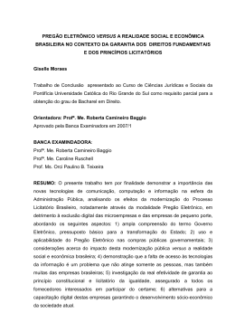 PREG&Atilde;O ELETR&Ocirc;NICO VERSUS A REALIDADE SOCIAL