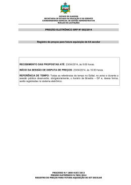 Edital - Pregão Eletrônico SRP Nº 002_2014