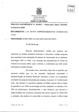 PREGÃO ELETRÔNICO N. 43/2013