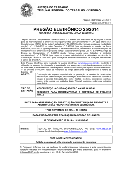 PREG&Atilde;O ELETR&Ocirc;NICO 25/2014
