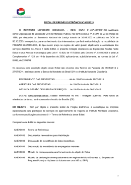 pregão eletrônico passagens aéreas
