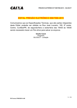 EDITAL PREG&Atilde;O ELETR&Ocirc;NICO 006/7068-2015