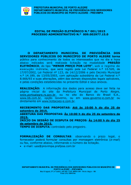 EDITAL DE PREG&Atilde;O ELETR&Ocirc;NICO N&ordm; 0001/2003