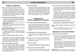 d&uacute;vidas freq&uuml;entes pens&atilde;o aliment&iacute;cia cobran&ccedil;a de