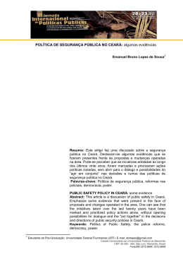 POL&Iacute;TICA DE SEGURAN&Ccedil;A P&Uacute;BLICA NO CEAR&Aacute;