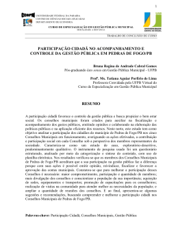 participação cidadã no acompanhamento e
