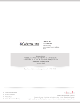 Redalyc.A SOCIOLOGIA P&Uacute;BLICA EM TEMPOS DE BARACK OBAMA