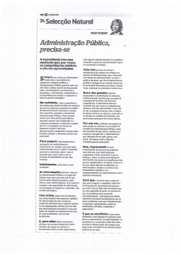 "Administra&ccedil;&atilde;o P&uacute;blica, precisa-se" por Maria de Bel&eacute;m, in
