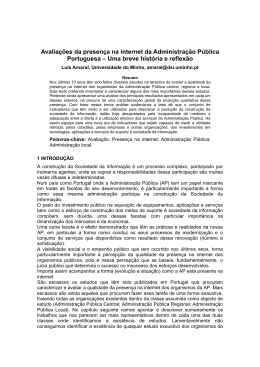 Avaliações da presença na internet da Administração