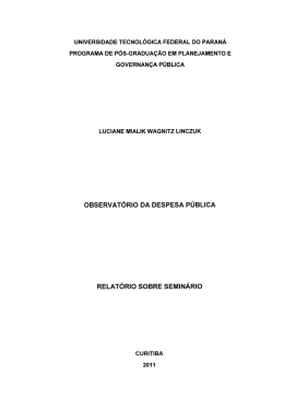 oBsERvAT&Oacute;RIo DA DESPESA P&Uacute;BLICA