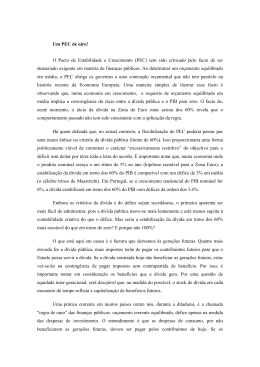Um PEC de oiro! O Pacto de Estabilidade e Crescimento (PEC) tem