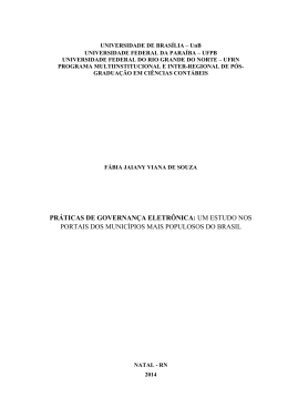 pr&aacute;ticas de governan&ccedil;a eletr&ocirc;nica - Reposit&oacute;rio Institucional da UnB