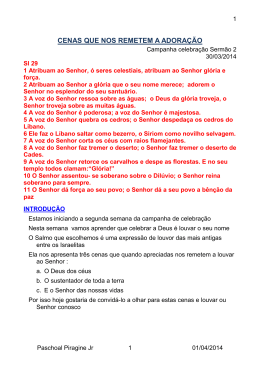 Serm&atilde;o da semana