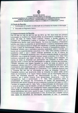 Reuni&atilde;o ordin&aacute;ria do dia 26 de Abril de 2012