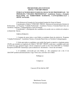pró-reitoria de extensão edital nº 007/2007-proex