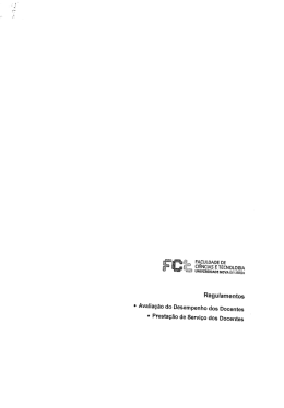 Projecto de Regulamento da Avaliação do Desempenho dos