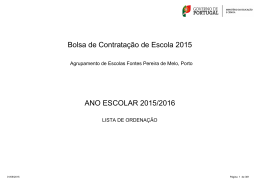 Lista ordenada da BCE (2 de setembro de 2015)
