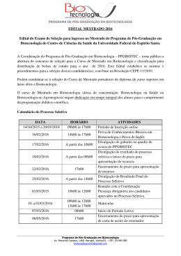 Edital - Pr&oacute;-Reitoria de Pesquisa e P&oacute;s