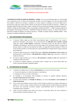 Edital - FGV Projetos - Funda&ccedil;&atilde;o Getulio Vargas