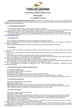 Abertas as inscri&ccedil;&otilde;es para o 14&ordm; Casamento Coletivo