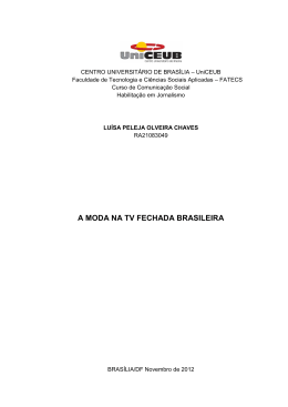 A MODA NA TV FECHADA BRASILEIRA