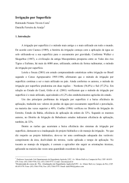 Irriga&ccedil;&atilde;o por Superf&iacute;cie - Universidade Federal do Cear&aacute;