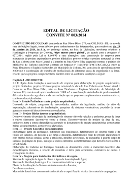 EDITAL DE LICITAÇÃO CONVITE Nº 003/2014