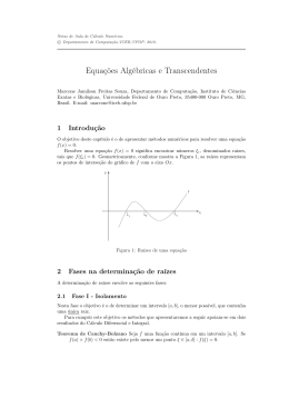Equa&ccedil;&otilde;es Alg&eacute;bricas e Transcendentes - Decom