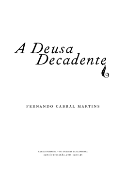 A Deusa Decadente} - Camilo Pessanha | no inclinar da clepsydra