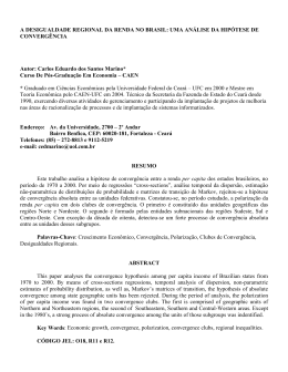 A DESIGUALDADE REGIONAL DA RENDA NO