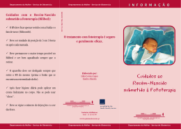 Fototerapia Recem nascido mod... - Hospital Prof. Doutor Fernando