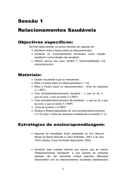 Plano Geral da Unidade 1 Seguran&ccedil;a Pessoal e Preven&ccedil;&atilde;o do risco